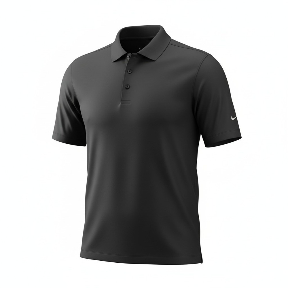 Nike Dri Fit Golf Black Polo‎ Shirt Mens M Preppy Athleisure Breathable Casual